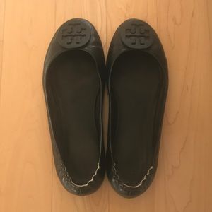 Tory Burch Minnie Travel Ballet Flat - Black- Sz 9
